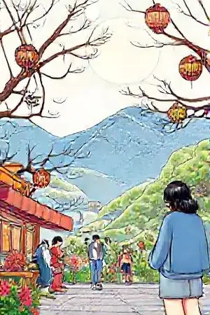 《雪落无声》封面，落雪覆盖的旧屋屋檐与远处灯影